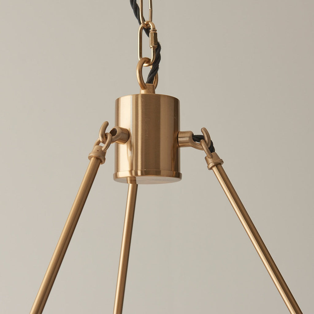 Chessington 6 Light Pendant Light - Brushed Aged Brass