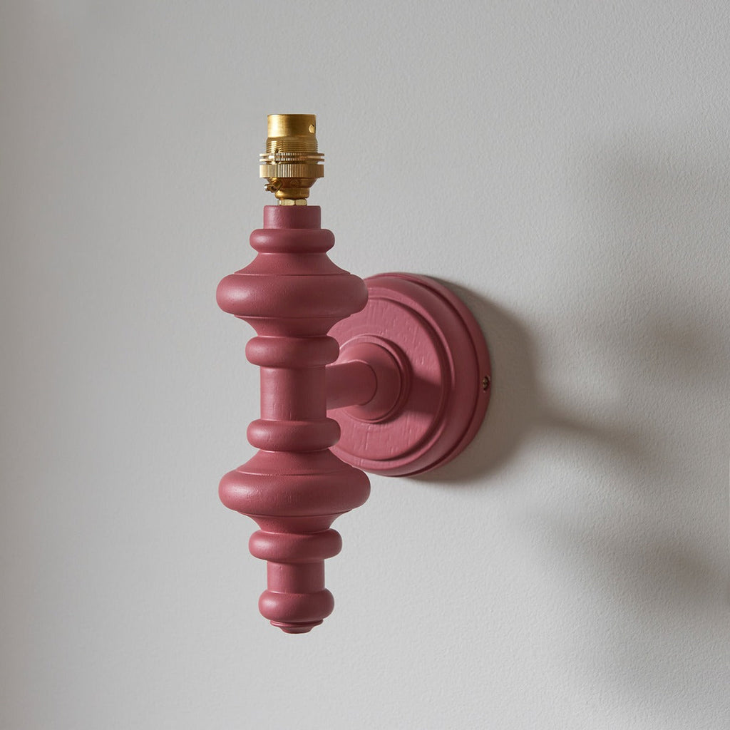 Aldeby Wall Light - Satin Pink Clay Paint