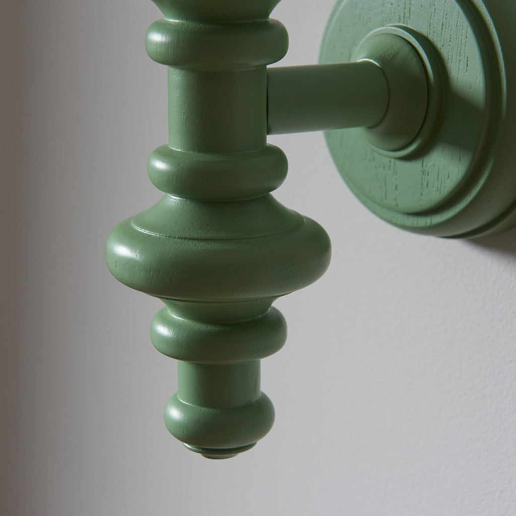 Aldeby Wall Light - Satin Cotswold Green Paint