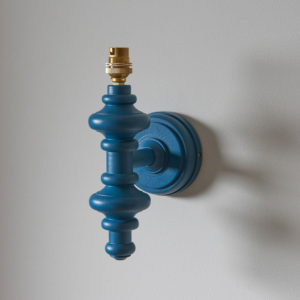 Aldeby Wall Light - Satin Marlin Blue Paint