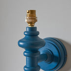 Aldeby Wall Light - Satin Marlin Blue Paint