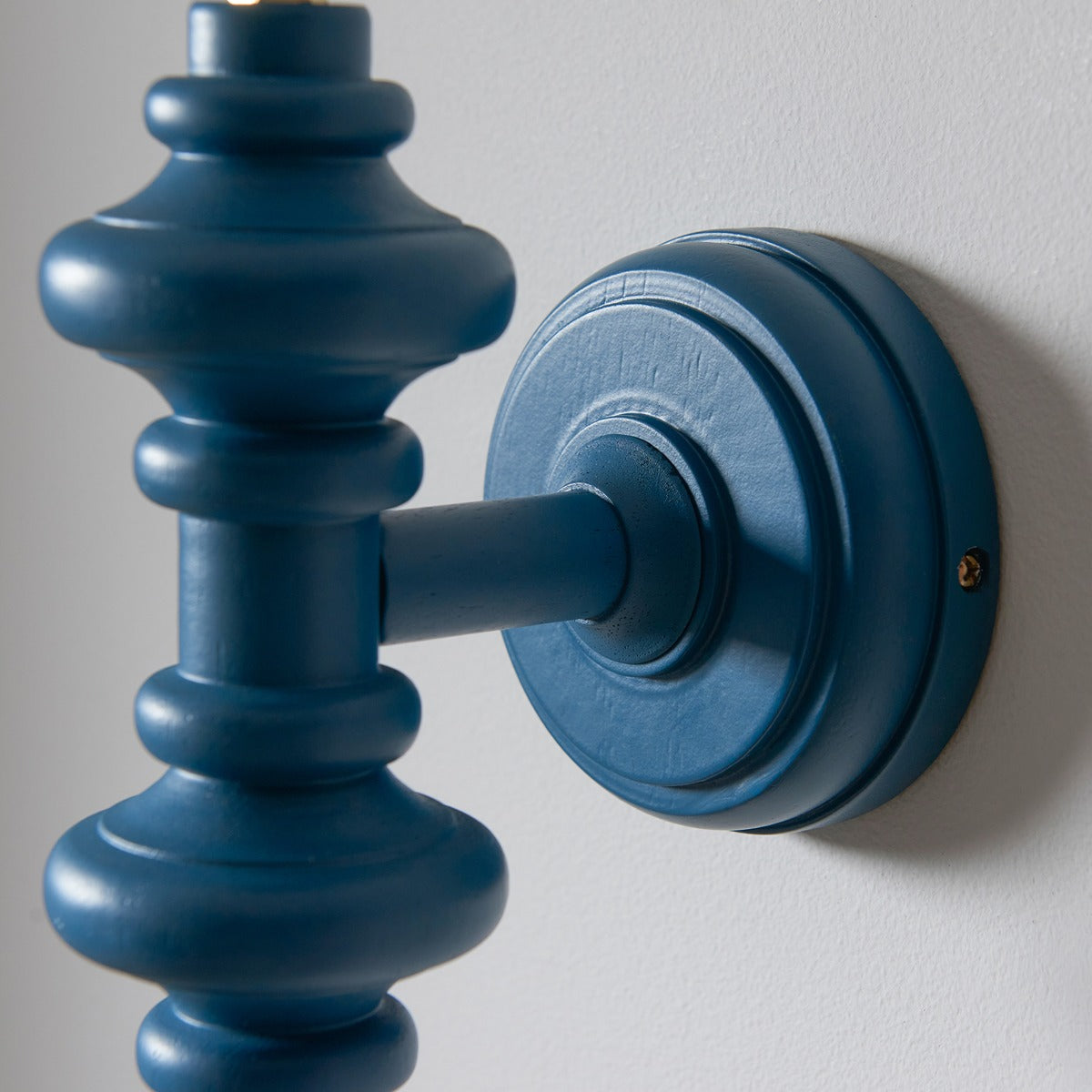 Aldeby Wall Light - Satin Marlin Blue Paint