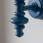 Aldeby Wall Light - Satin Marlin Blue Paint
