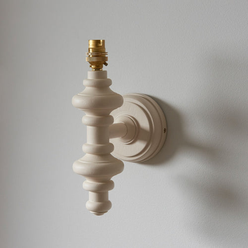 Aldeby Wall Light - Satin Almond White Paint