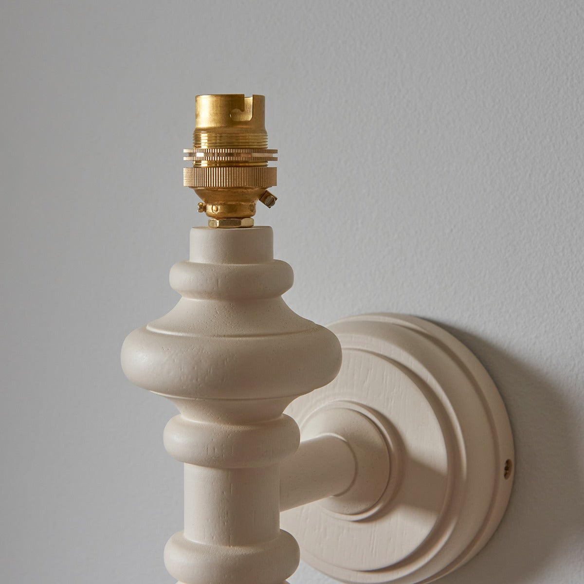 Aldeby Wall Light - Satin Almond White Paint