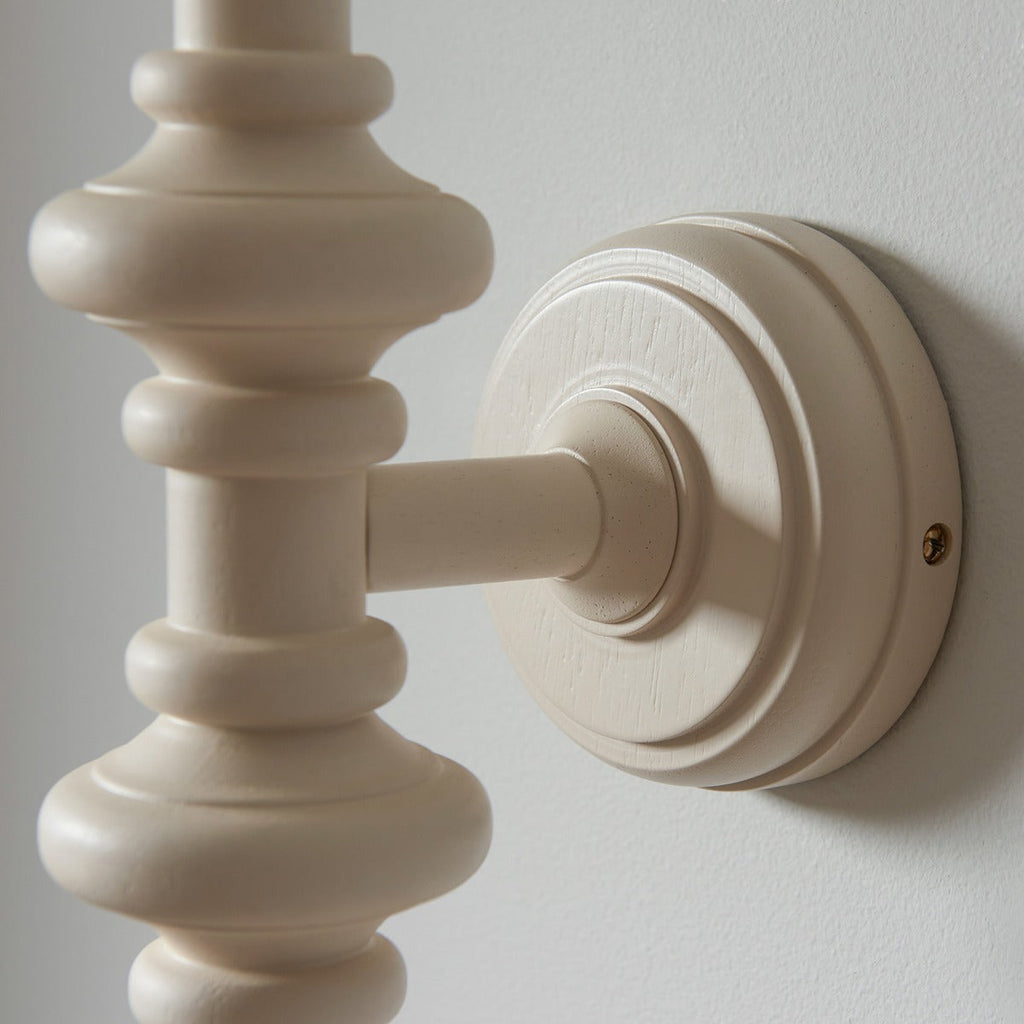 Aldeby Wall Light - Satin Almond White Paint