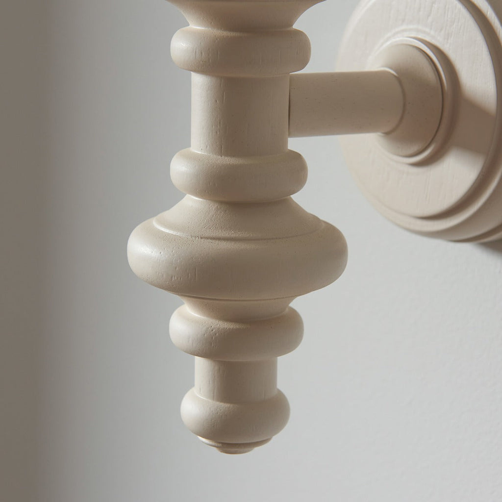 Aldeby Wall Light - Satin Almond White Paint