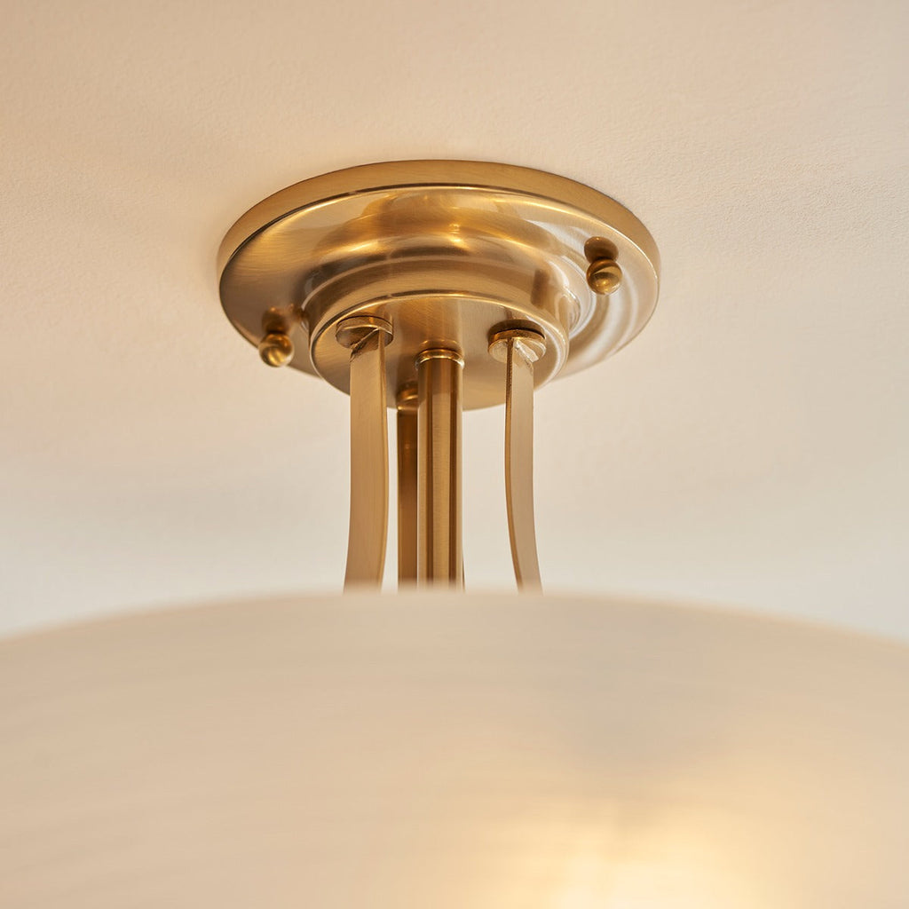 Welton 3 Ceiling Light - Brushed Aged Brass