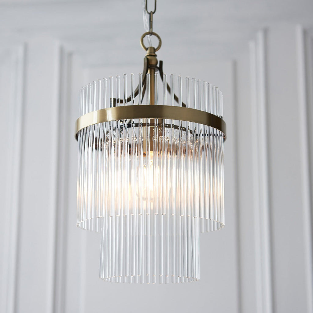 Mariana 1 Light Pendant Light - Antique Brass