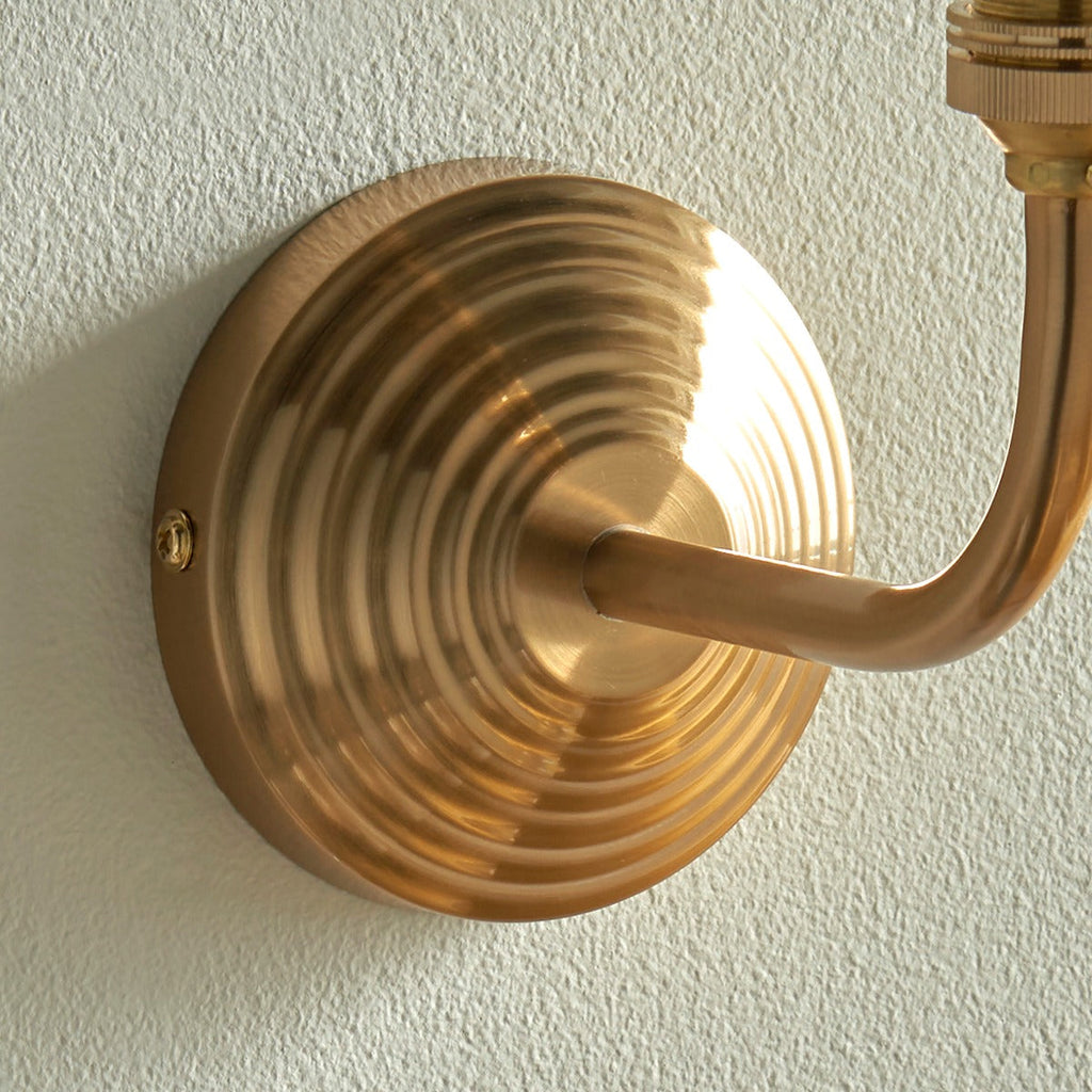 Obelisk Arc Wall Light - Brushed Aged Brass