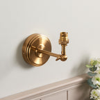 Step Wing Wall Light - Brushed Aged Brass