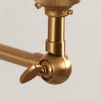 Step Wing Wall Light - Brushed Aged Brass