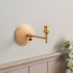Wood Wing 1 Wall Light - Brushed Aged Brass