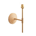 Wood T Bar 1 Wall Light - Brushed Aged Brass