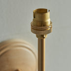 Wood T Bar 1 Wall Light - Brushed Aged Brass