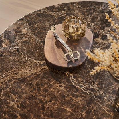 Trivium - Dark Emperador Round Dark Wood Premium Coffee Table