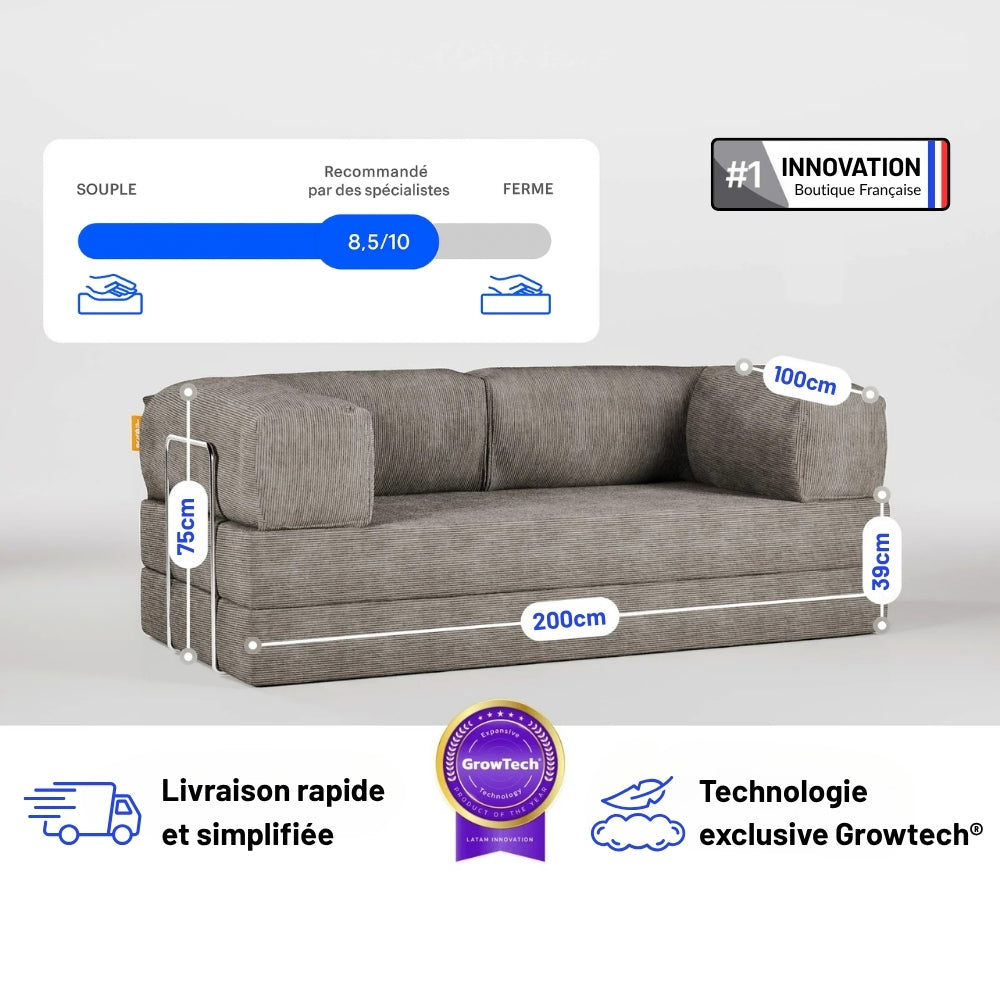 Nubo Compressed Mustard-Colored Sofa