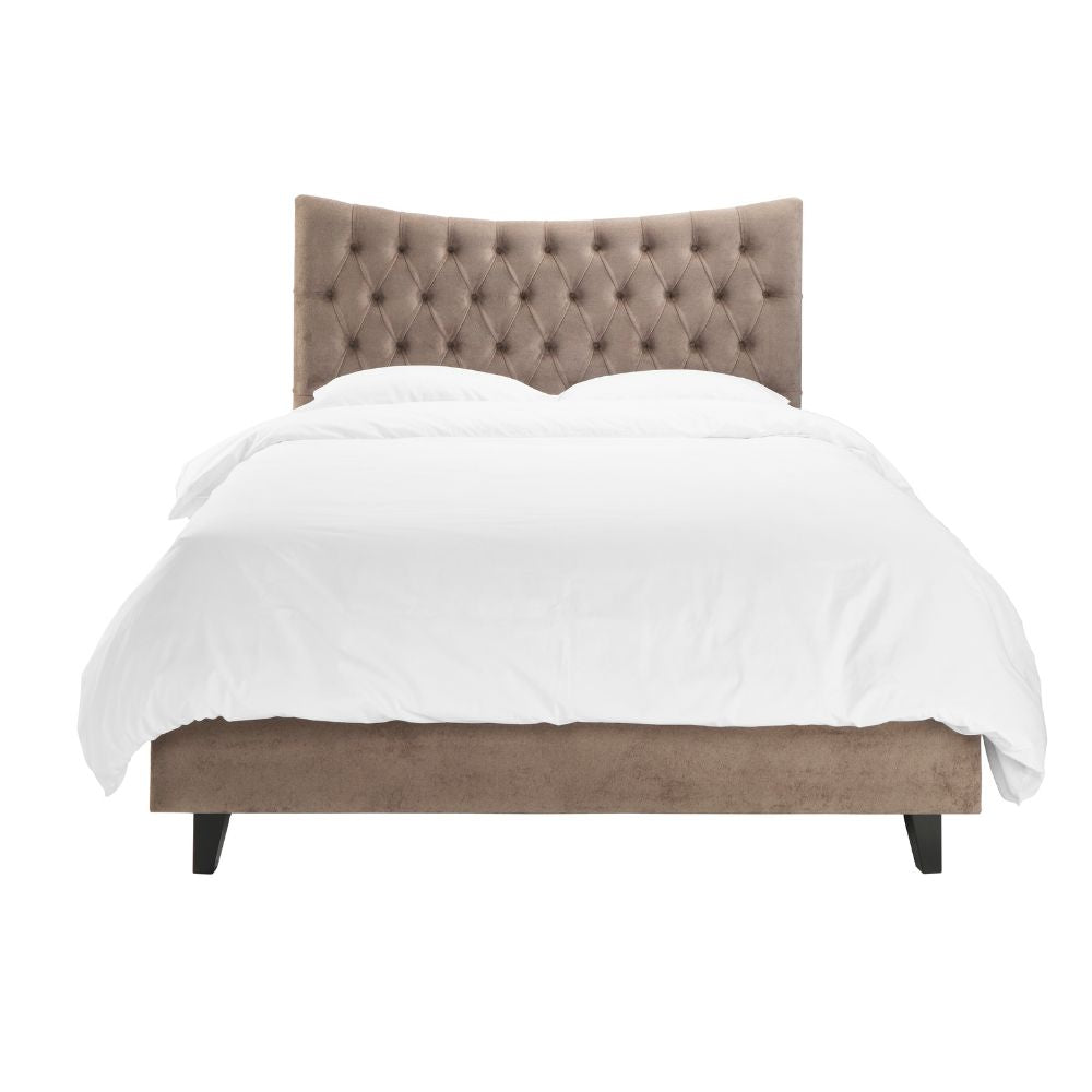 Layla Luxury Button Upholstered Bed - Espresso