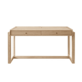 Offset Solid Oak Desk - Oak