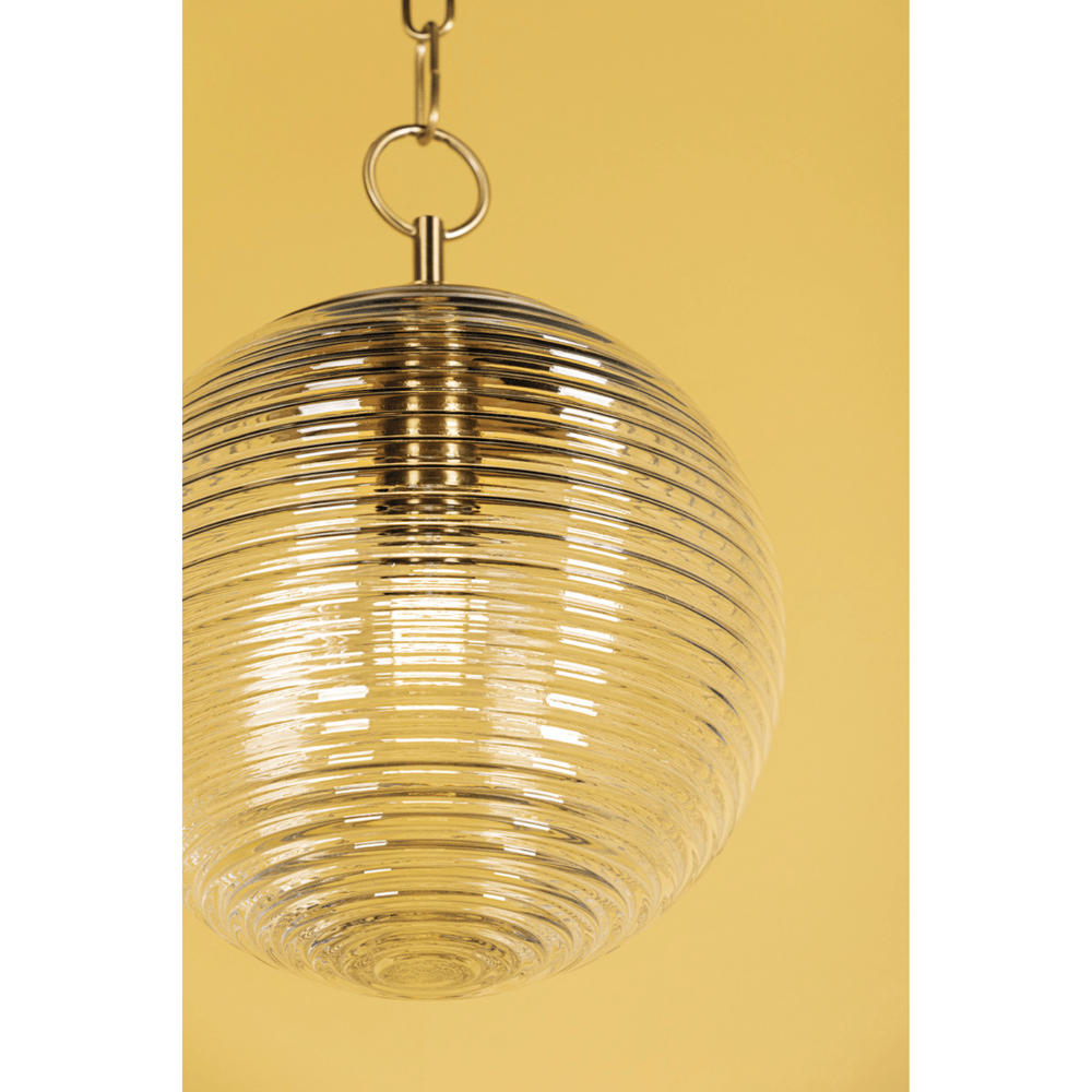Sara Glass Pendant Light - Brass