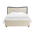 Sienna Luxury Upholstered Bed - Cream & Ebony