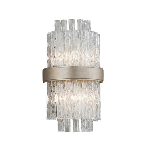 Chime Wall Light - Silver Leaf & Polished Stainless Steel
