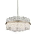 Chime Chandelier - Silver Leaf & Polished Stainless Steel