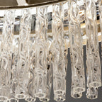 Chime Chandelier - Silver Leaf & Polished Stainless Steel