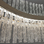 Chime Chandelier - Silver Leaf & Polished Stainless Steel