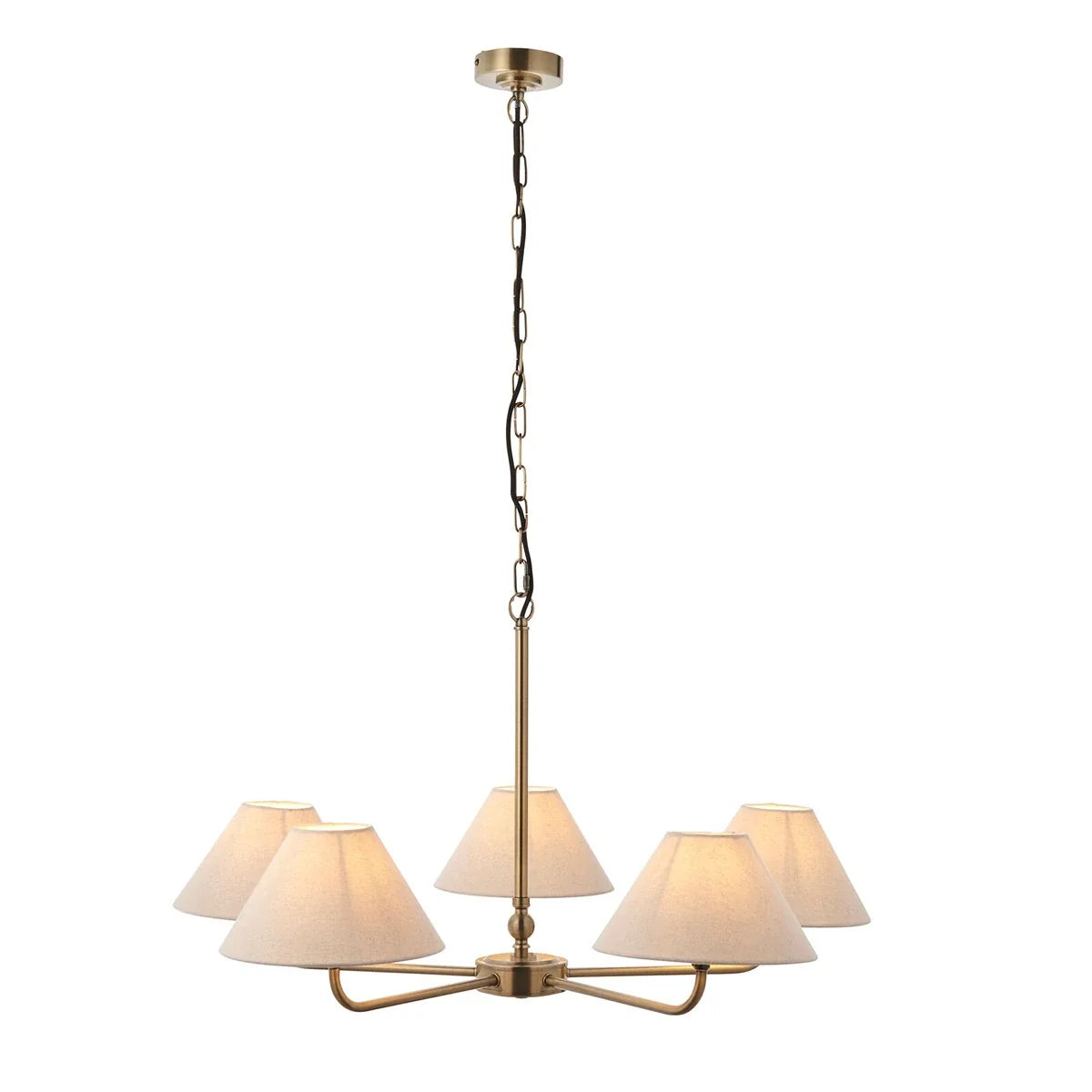 Lille 5 Pendant Light - Antique Brass