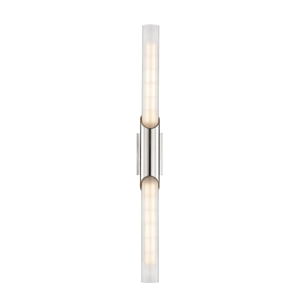 Pylon 2 Light Wall Sconce - Polished Nickel