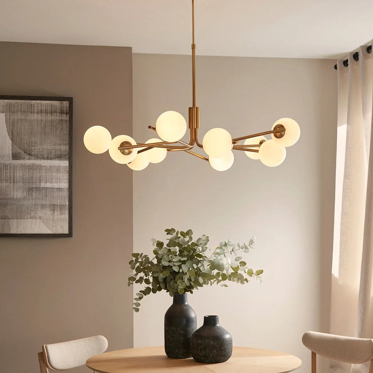 Aaron 10 Pendant Light - Brushed Aged Brass