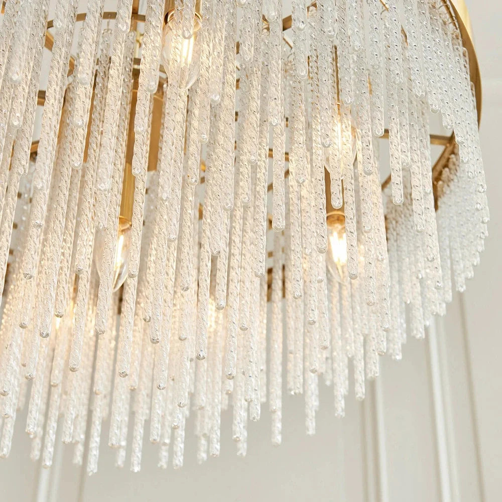 Anistoria Grand 9 Pendant Light - Brushed Aged Brass