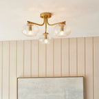 Jacob 3 Ceiling Light - Warm Brass