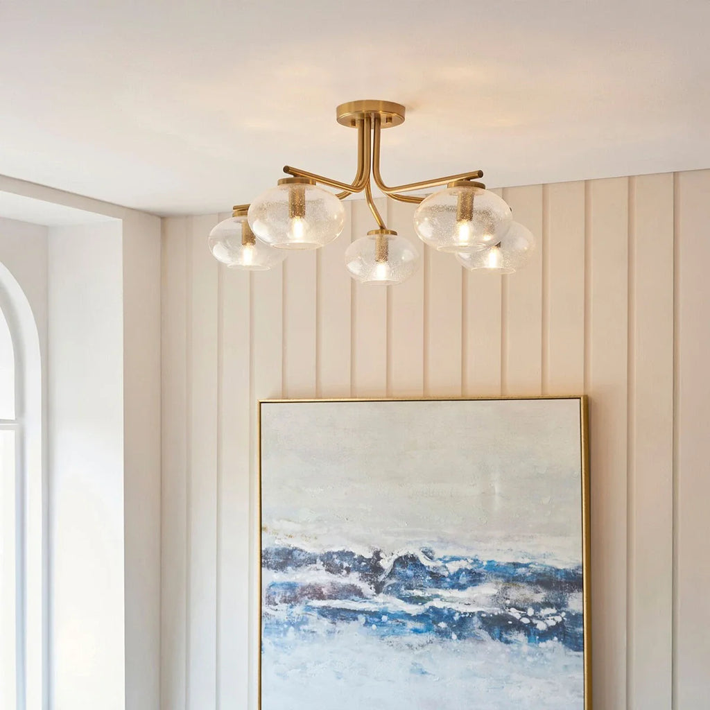 Jacob 5 Ceiling Light - Warm Brass