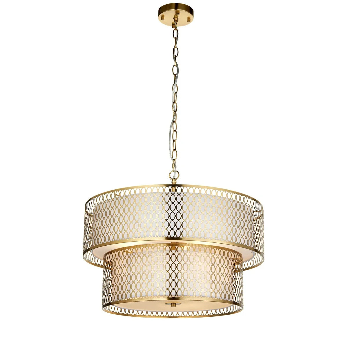 Cordero 6 Pendant Light - Gold & White