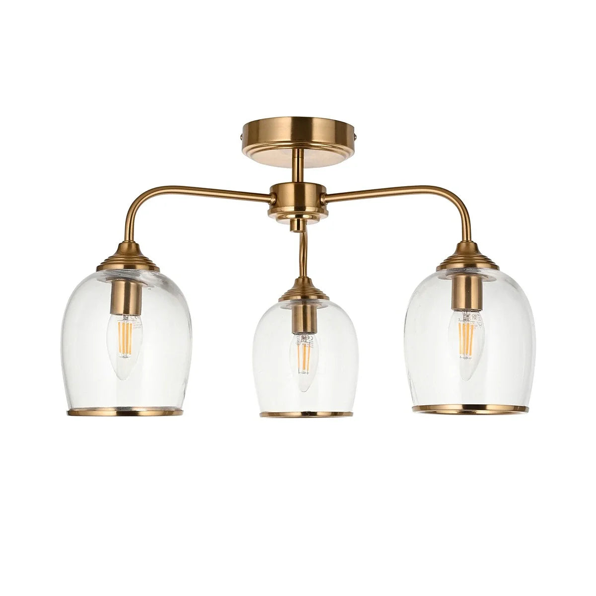 Ashcroft Ceiling 3 Light - Brushed Aged Brass