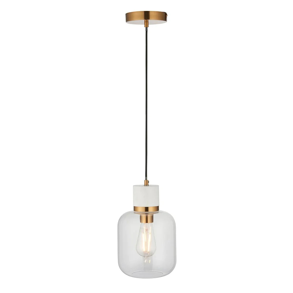 Travi Volakas Marble 1 Pendant Light - White