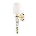 Persis Wall Light - Aged Brass & Off White