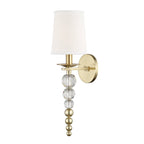 Persis Wall Light - Aged Brass & Off White