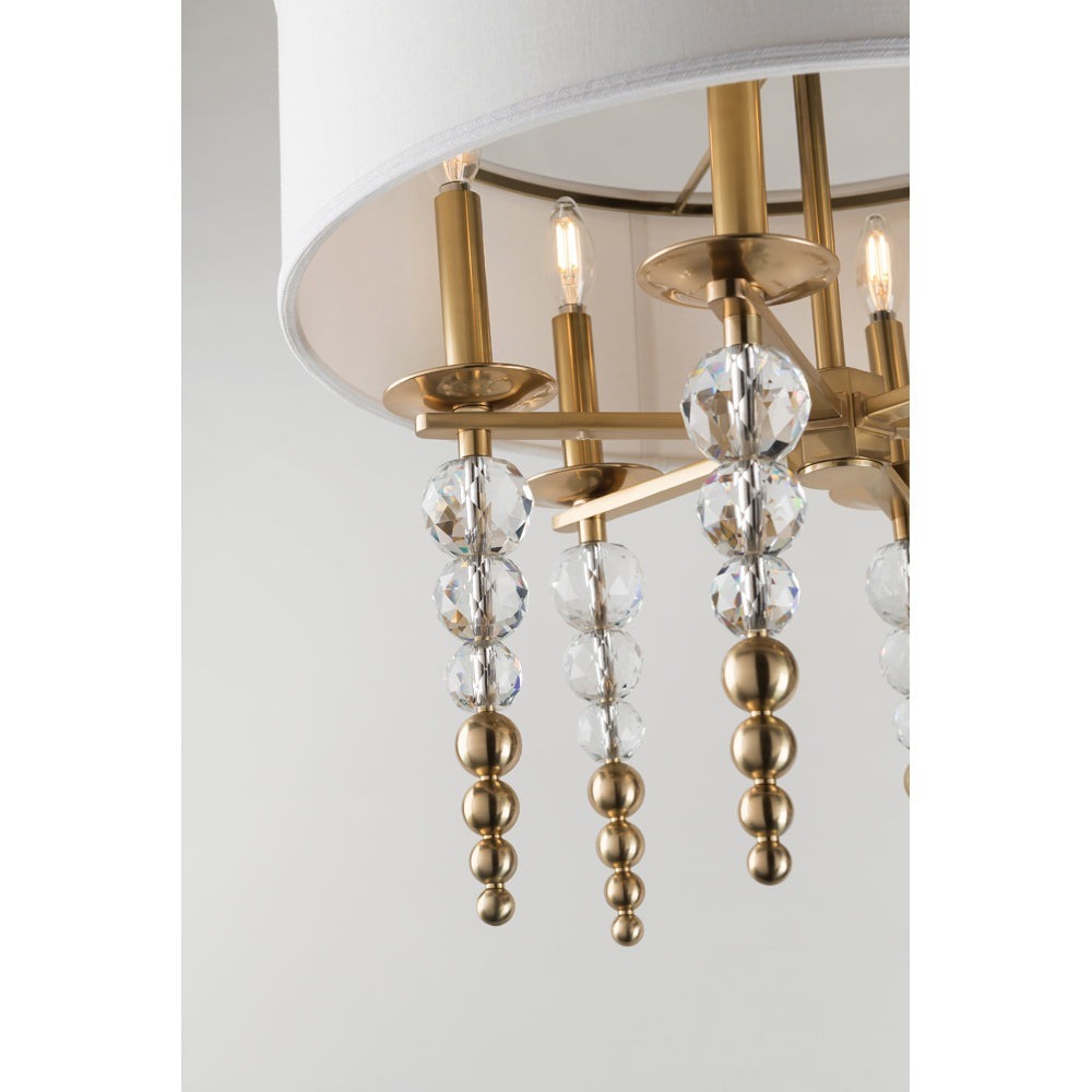 Persis Wall Light - Aged Brass & Off White