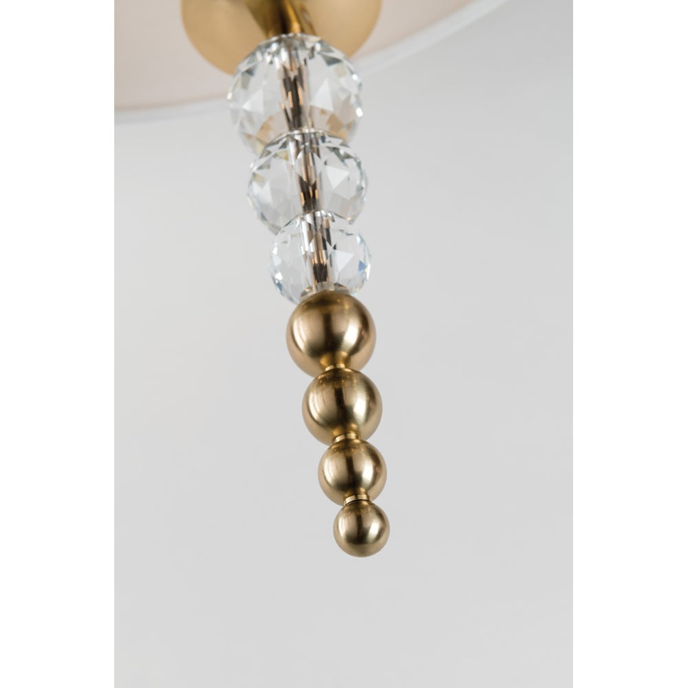 Persis Wall Light - Aged Brass & Off White