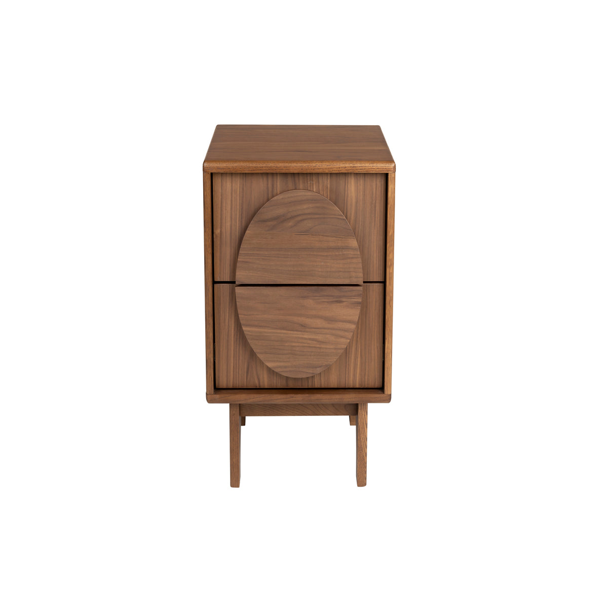 Groove Side Table / Bedside Table - Walnut