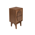 Groove Side Table / Bedside Table - Walnut