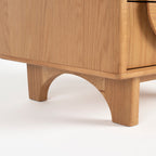 Groove Side Table / Bedside Table - Natural Oak