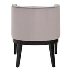Daxi Rounded Velvet Chair - Light Grey