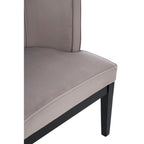 Daxi Rounded Velvet Chair - Light Grey