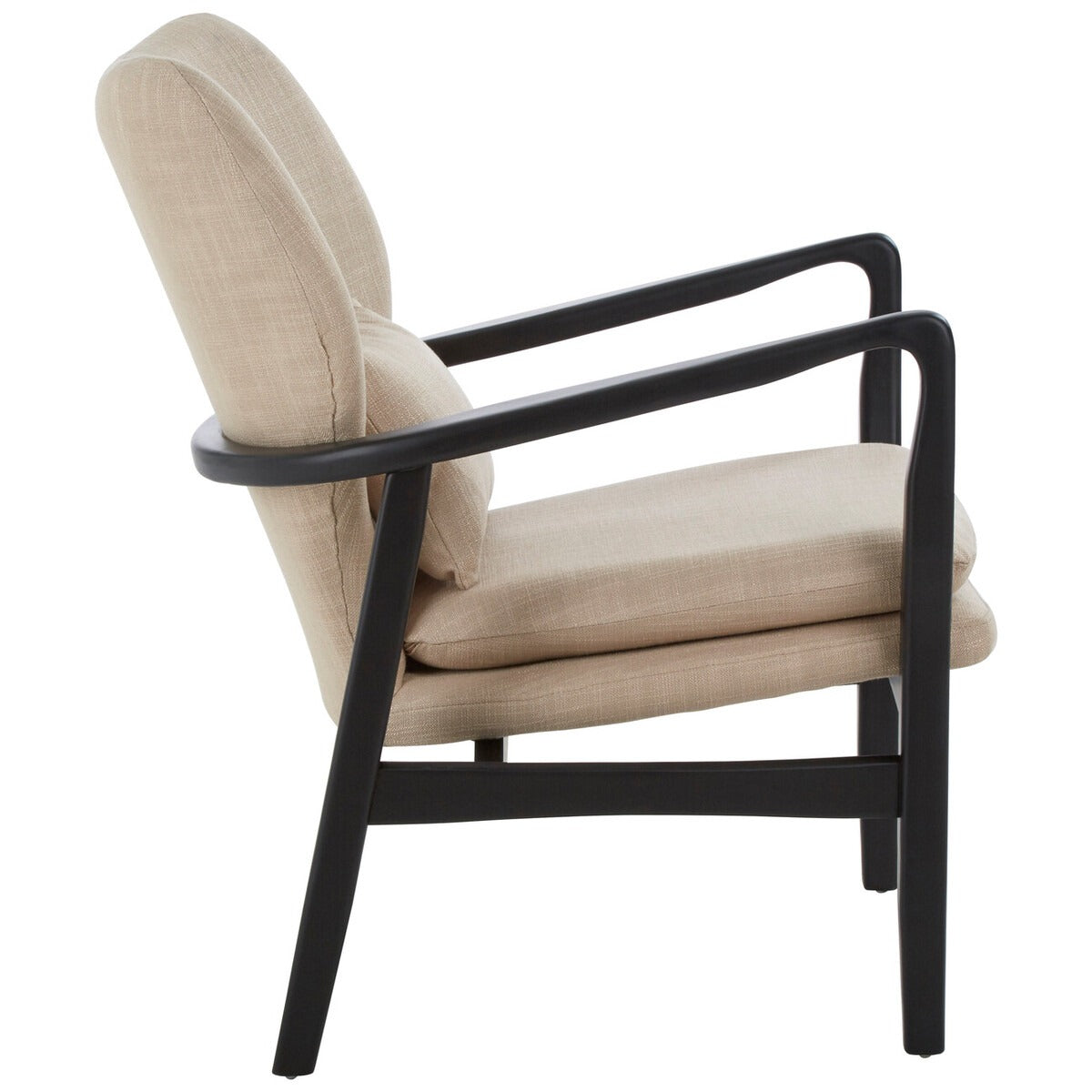 Stockholm Chair - Beige & Black Wooden Frame
