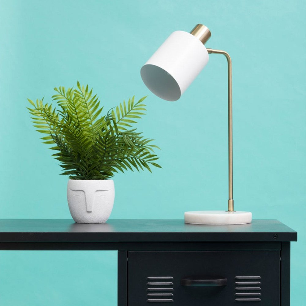 Asher 3 Drawer Metal Desk with Wheels - Black