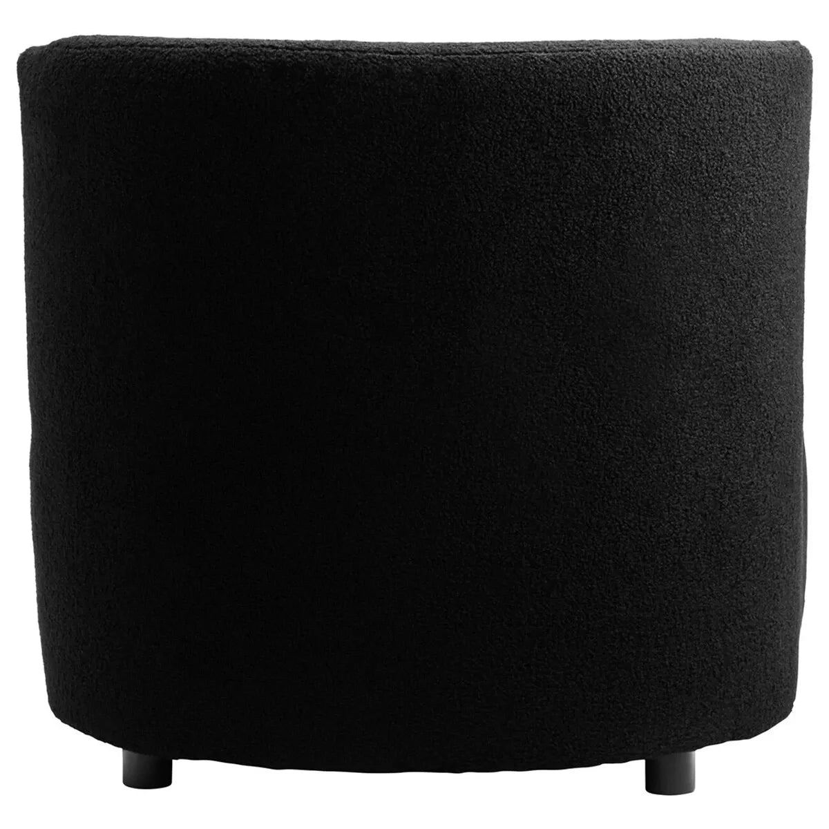 Montreal Boucle Effect Armless Lounge Chair -  Black